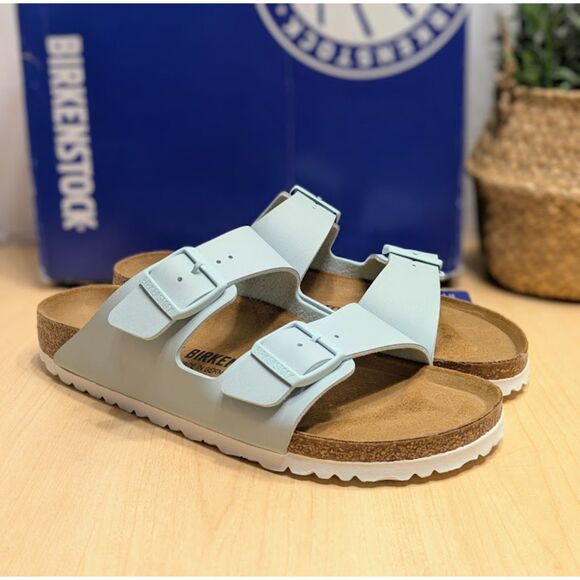 Birkenstock Arizona Birko-Flor Surf Green Slide Sandals Women's 10 EU 41 NIB - Picture 3 of 14